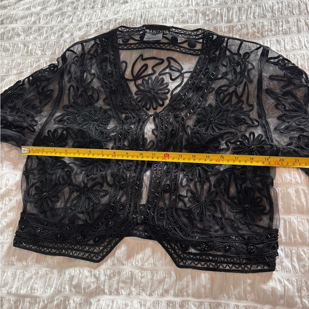 Elegant Black Lace Women Top - Picture 7 of 9